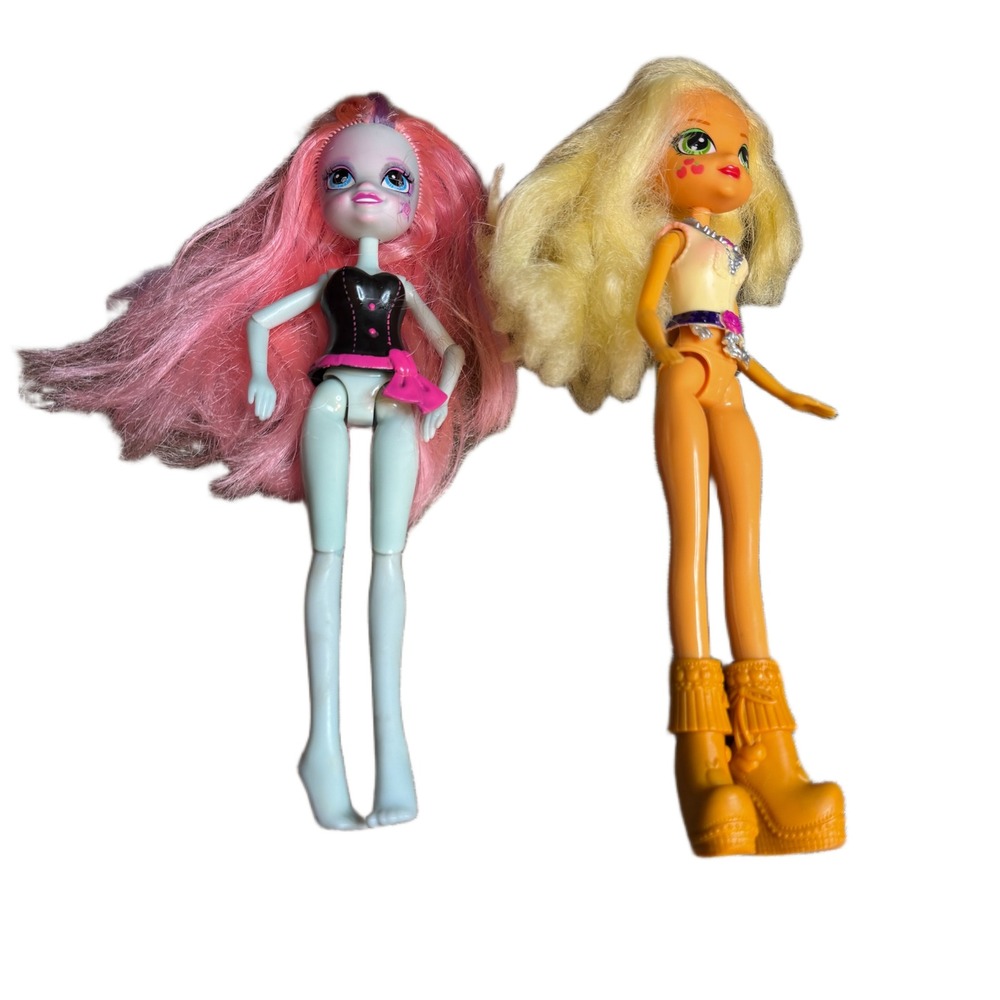 Monster High Equestria Girls Applejack and Rochelle Goyle Lot 9 Inch